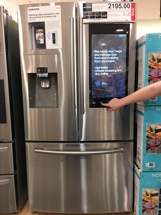 This is cool. It has a phone app to control your fridge and cameras inside so you can see what’s in there on your phone. The price isn’t outrageous either.